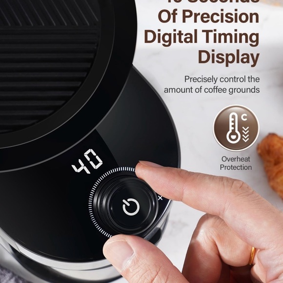 SHARDOR Electric Coffee Grinder Black - Picture 4 of 9